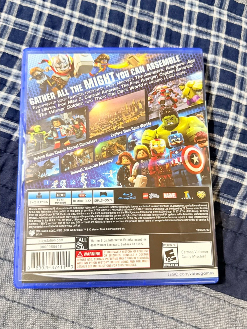 LEGO Marvel Avengers PS Vita Game - Colorful Superhero Cover